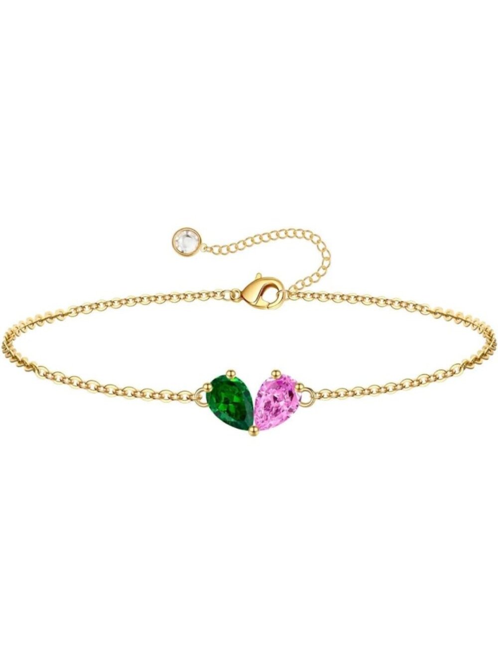 Dainty Gold Plated Birthstone Bracelets for Girls & Teens - Perfect Birthday